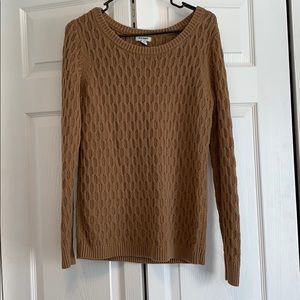 Camel crew neck sweater